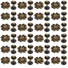 40Sets Koffiekleurige Zinc Alloy Knoppen Voor Naaien, Unieke Beugels
