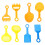 5Sets Plastic Sand for Kids Durable Assorted Color Sand Toy Set 1