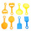 5Sets Plastic Sand for Kids Durable Assorted Color Sand Toy Set 2