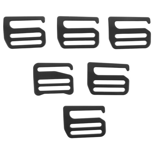 18Pcs Black Alloy Buckle Strap Clips Adjustable for Bag and Backpack