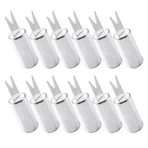 24Pcs Silver Metal Corn Holders Sturdy Kitchen Bbq Party Corn Grips