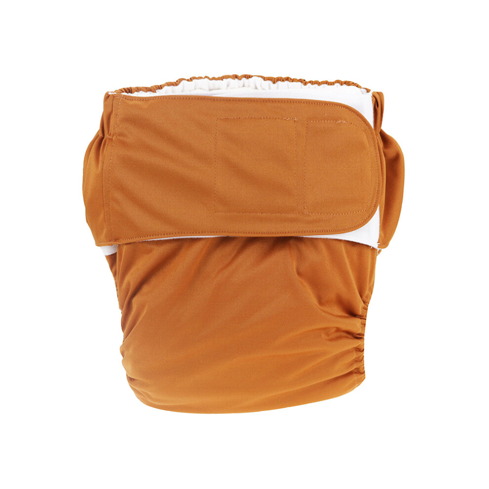Vaguelly Orange 2Pcs Adult Diaper Fiber Washable Underpads Leakproof Adjustable