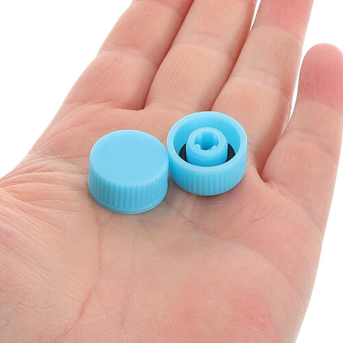 40Pcs Car Ac Valve Caps Leakproof Blue Plastic Rubber Replacement Caps 2