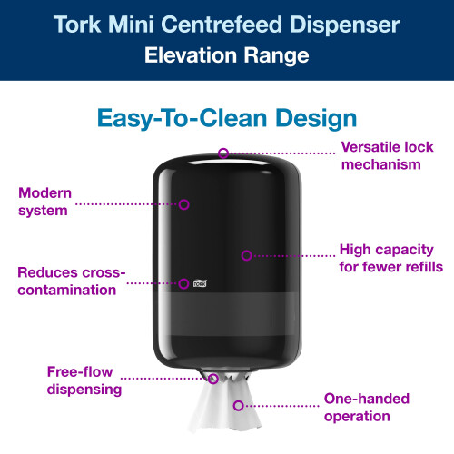559008 M2 Centre Feed Dispenser Black 1