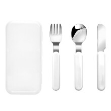 Kids Cutlery Set with Israeli Flag Design, Durable Stainless Steel 3Piece Spoon Fork Knife for Children