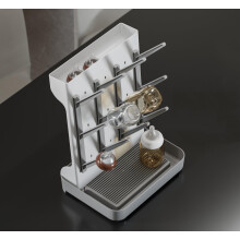 Baby Bottle Drying Rack Vertical Tower with Large Capacity and Removable Drip Tray for Countertop