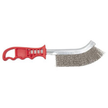 wolfcraft Stainless Steel Wire Hand Brush I 2717000 I For de-rusting and cleaning