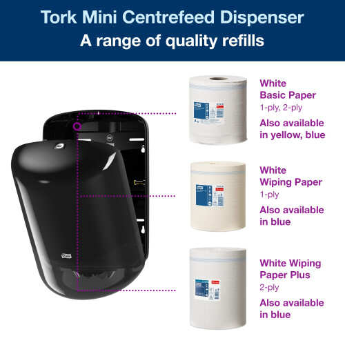 559008 M2 Centre Feed Dispenser Black 2