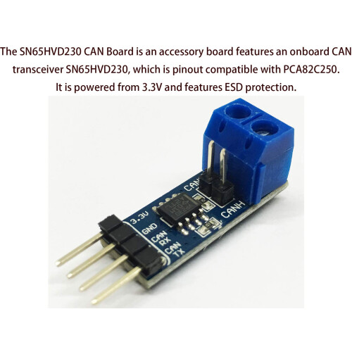Waveshare SN65HVD230 CAN Board Connecting MCUs to CAN Network Features ESD Protection Communication Evaluation Development Board 3.3V 1
