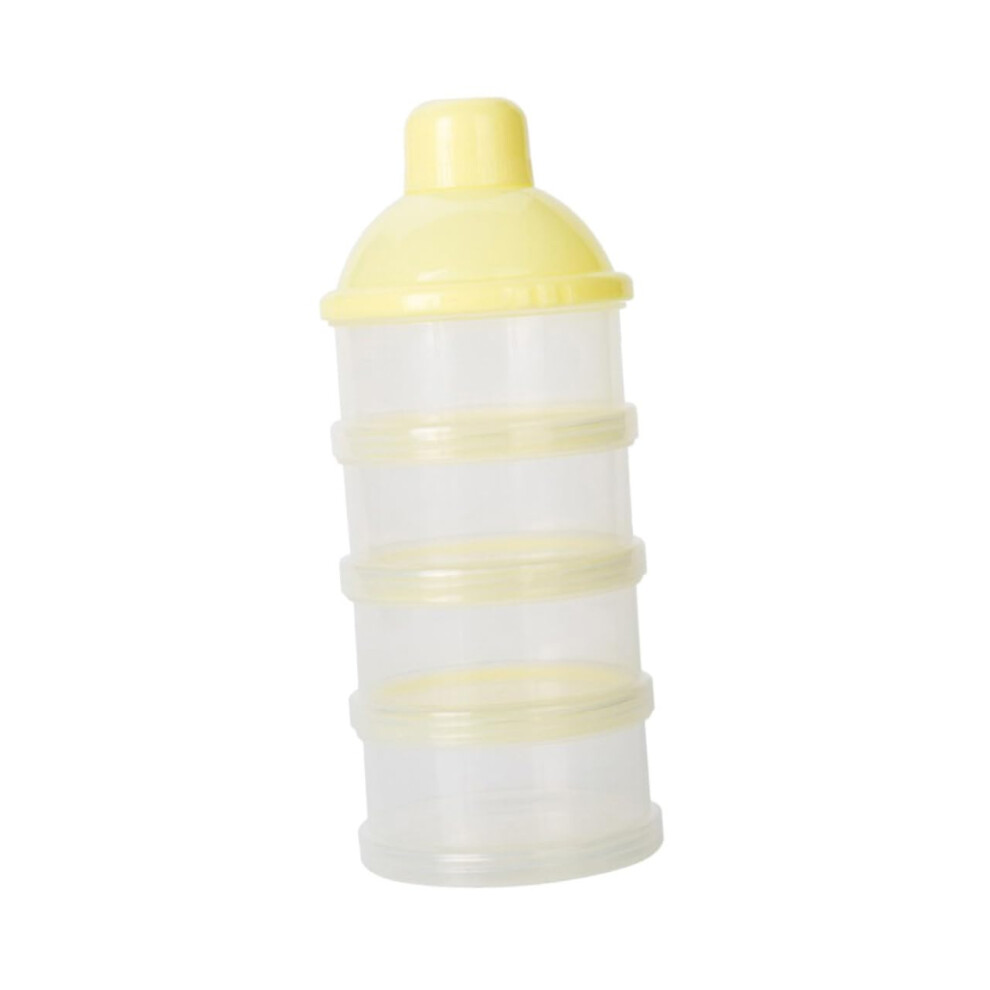 Threelayer Detachable Baby Formula Dispenser For Travel Nonspill Milk Powder Container Yellow