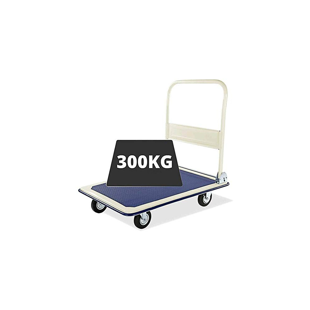 Tmz 300Kg Heavy Duty Folding Trolley Cart Platform Flat Barrow Sack Comfortable 49248852