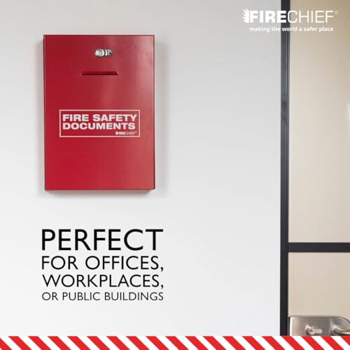 Firechief DHS2 Document Holder with Latch, Red 2