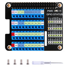 GeeekPi GPIO Screw Terminal Block Breakout Board HAT with Status LED for Raspberry Pi,GPIO Expansion Board Breakout Module for Raspberry Pi 4B/3B+/3B