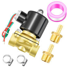 TAILONZ PNEUMATIC 1/4 Inch BSP 220V Brass Electric Solenoid Valve 2W025-08 Normally Closed Water, Air, Diesel