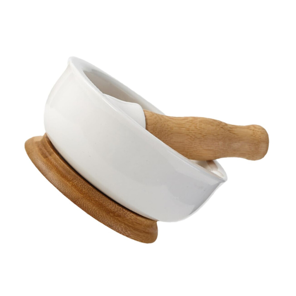 Baby Food Masher and Ceramic Grinding Bowl Set, Smooth Puree Maker for Fruits and Vegetables