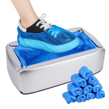 GreeSuit Upgrade Automatic Shoe Cover Dispenser - Portable Shoe Cover Machine with 100 Pcs Disposable Plastic Shoe Covers for Home, Office, Factory (