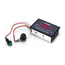 Podazz DC 6-60V 12V 24V 36V 48V 30A PWM DC Motor Speed Controller with Momentary Start/Stop Switch/Speed Control Potentiometer