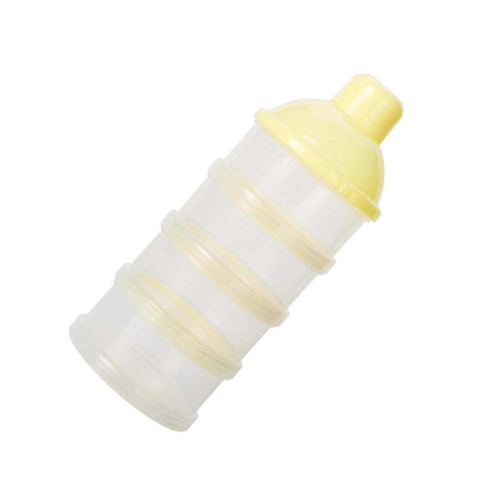 Baby Formula Dispenser With Premeasured Portion Design, Stackable Leakproof Container For Travel, Yellow