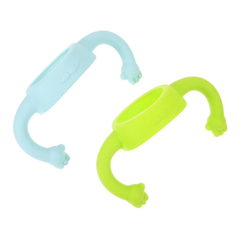2pcs Baby Bottle Handles with Ergonomic Double Handles and NonSlip Silicone Grip for Toddlers