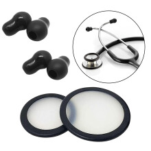 Stethoscope Bell Diaphragm Cover and Eartips Replacement Parts Compatible with Littmann Stethoscope Replacement Kit Fits Classic 3, Cardiology 3 & Ca