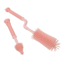 2pcs Baby Bottle Cleaning Brush Set, Soft Silicone Brush with Ergonomic Non‑Slip Handle