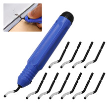 Deburring Tool for Resin,11 Pcs De Burr Tool Set,Resin Trimmer with 10 Pcs Deburring Blades,Bur Tool Professional,Pipe Deburring Tool for Metal,Pipe