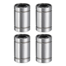sourcing map 4Pcs LM6UU Linear Bearing 6mm Bore 12mm OD 19mm Length Linear Ball Bearings Double Side Rubber Sealed Bearing Steel for CNC Machine 3D P