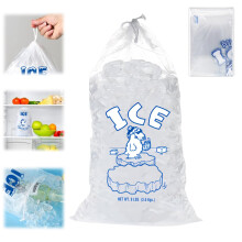10PCS Ice Bags with Drawstring,Heavy Duty Ice Bags can Withstand 8 Pounds,Empty Ice Bag,Ice Bags for Ice Machine Storage Freezer Keeper,Ice Cube Bags