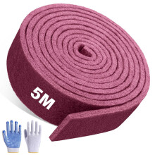 Flintronic 5 m x 85 mm Sanding Fleece, Abrasive Pads, Scourer Scouring Pad Industrial for Grinding Polishing Metal, Wood, Kitchen, Stainless Steel