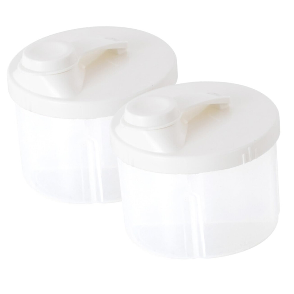 2pcs Baby Formula Dispenser, Leakproof 4Compartment Milk Powder Container for Travel