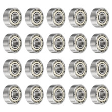 sourcing map 20Pcs 623ZZ Deep Ball Bearings 3x10x4mm High Carbon Steel Double Sealed Bearings for Electric Motor, Home Appliances, Garden Machinery,