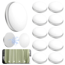 Magnetic Shower Curtain Weights 10 PCS Heavy Duty Curtain Weights Bottom No Sew, Outdoor Liner Magnets for Drapery Avoid Blowing Around White