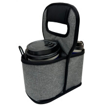 AMMKRO Reusable Drink Carrier - Portable Drink Holder with Handle - 2 Cups Versatile Drink Caddy for Coffee, Tea, Boba & More - Ideal Drink Carrier f