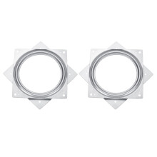 sourcing map 2Pcs 6" Bar Stool Swivel Replacement, 360 Rotation Lazy Susan Turntable, Square Ball Bearing Seat Swivel Base Mount Plate for Recliner