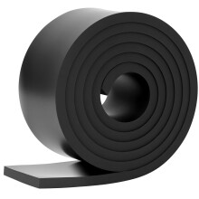 NUTKIT Rubber Strip Neoprene Rubber Sheet, 40mm(W) x5mm(T) x1m(L) Rubber Sealing Strips Adhesive, Thin-Rubber Sheet for Shock Absorption Gasket DIY C