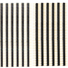 Youmile 12 pcs 2.54mm Round Hole 40-pin Header Male and Female Pin Header and Pin Header Set Single Row Straight Pins 1x40P Gold Plated Male and Fema