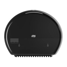Tork Mini Jumbo Toilet Roll Wall Mounted Dispenser Black T2, Enclosed, Elevation Range, 555008
