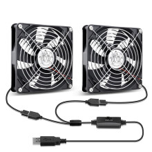 GDSTIME 140mm USB PC Fan with 3 Speed Controller, 96.2 CFM, 1500 RPM High AirFlow 140 x 25 mm DC 5V Cooling Fan for Computer Laptop Cabinet Router Am