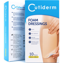 Cutiderm Foam Non-Adhesive Sterile Wound Dressing 10cm x 20cm - Pack of 10 Dressings