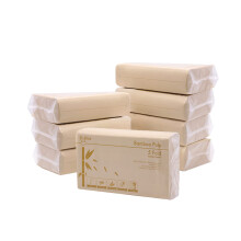 DrDirt Bamboo Paper Hand Towels M Fold 2 Ply 110 Sheets 8 Pack per Bulk Compact Size Hand Towels Paper Refill for Kitchen and Bathroom