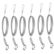 VENGABY Picture Hanging Wire Heavy Duty, 2mx2 mm Adjustable Picture Wire Kit with Loop and Hook, Suitable for Picture Frame Wire, Clotheslines, Tent