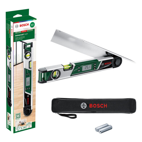Bosch Bosch Digital Angle Finder UniversalAngle (Measure and Transfer Angles up to 220 Precisely, with Integrated Calculation Function for mitre Angles, i