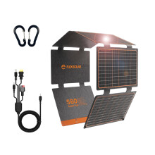 FlexSolar 60W Solar Panel Foldable Portable Solar Charger with USB-C USB-A and DC Outputs IP67 Waterproof Power Emergency Camping for Small Power Sta
