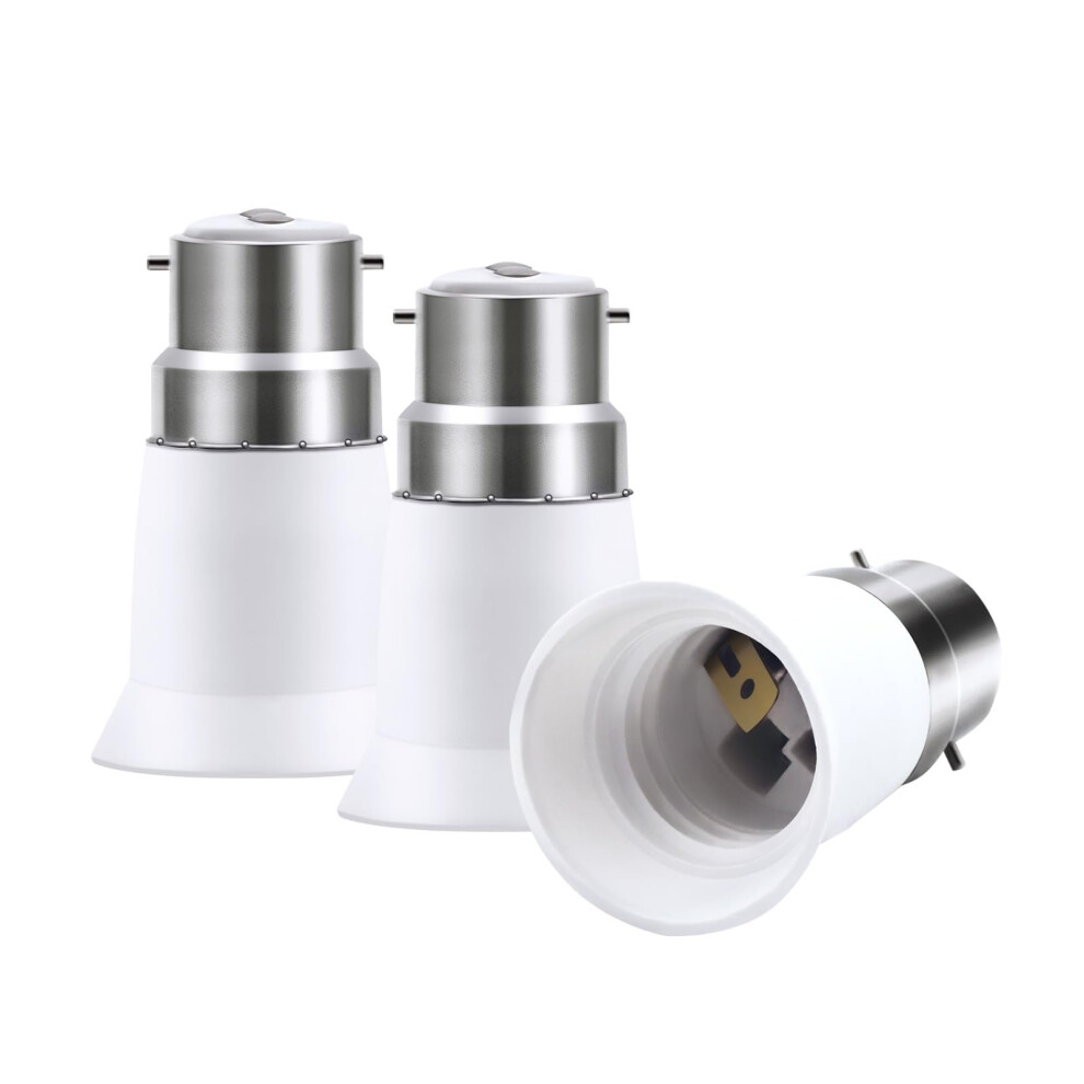 Liuyife Pack Of 3 B22 To E27 Converter, Bc To Es Lamp Base Adapter, Socket Converter For Led, Incandescent And Cfl Bulbs 38608520