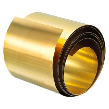 TOP-VIGOR 1Pcs Brass Sheet Roll 1000mm x 60mm x 0.1mm, Thin Metal Foil Strip for Crafts, Electrical Repairs, DIY Projects and Grounding