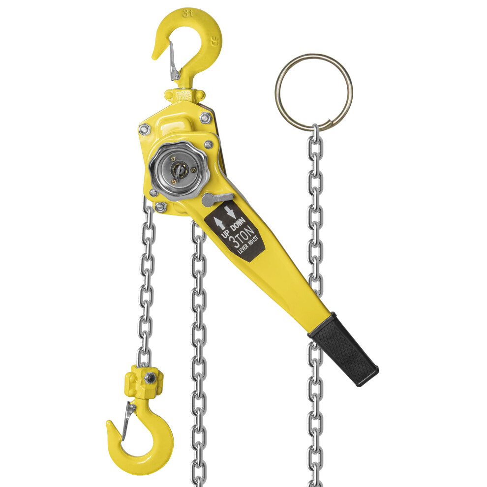 Photos - Climbing Gear Manual Lever Chain Hoist, 3 Ton 6600Lbs Capacity 10ft Come Along, G80 Galvanized Carbon Steel with Weston Double-Pawl Brake,