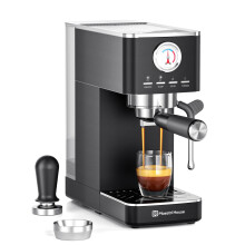 Maestri House Espresso Machine, 20 Bar ULKA Pump, Compact Espresso Maker Built-in Flow Meter Steam Milk Frother, Stainless Steel Coffee Machine for C