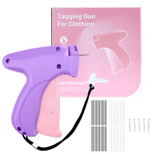 Micro Stitch Gun for Clothes, Stitchy Quick Clothing Fixer, Portable Clothes Tagging Gun, Sewing Tools Set Include 6 Needles, 1000 Black and 1000 Whi