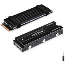 ELUTENG M.2 SSD NVME Heatsink 2280 Support Double Sided M2 SSD Cooling with Thermal Silicone Pads Cooler for PC/PS5/PS5 Slim Internal Storage PCIE NV