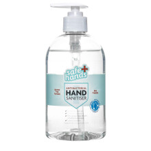 Safe Hands | Hand Sanitiser Gel | Alcohol Free | 500ml | Antibacterial & Antiviral Non Alcohol Hand Sanitizer | Kills >99.99% of Bacteria & Viruses |